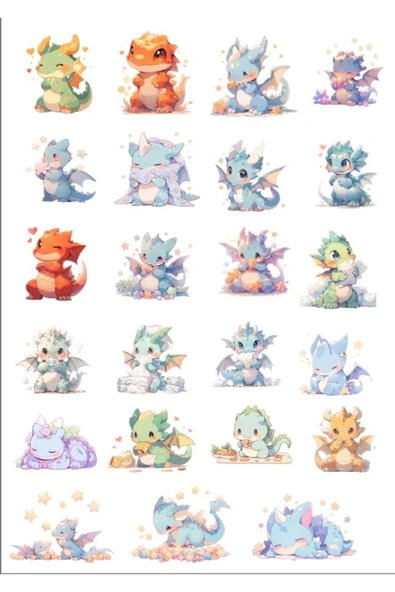 Minik Ejderhalar Sticker Set