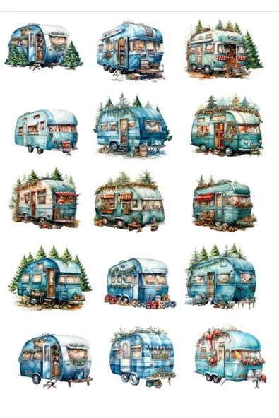 Karavan Sticker Set