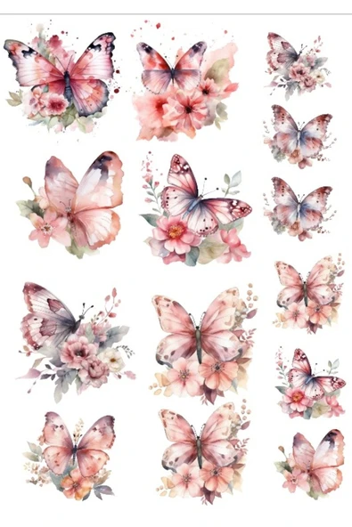 Kelebekler Sticker Set