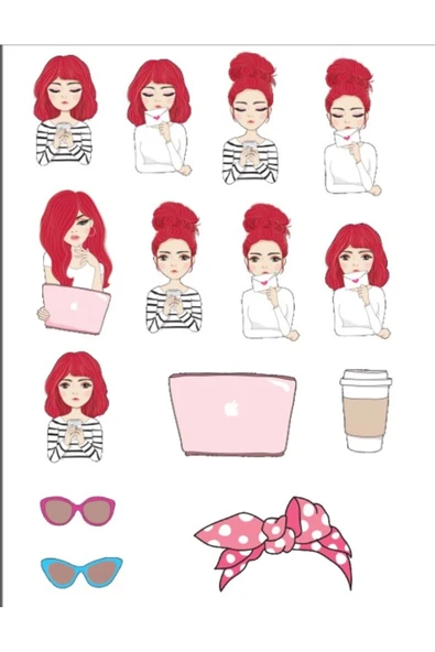 Kızıl Kadın Sticker Set