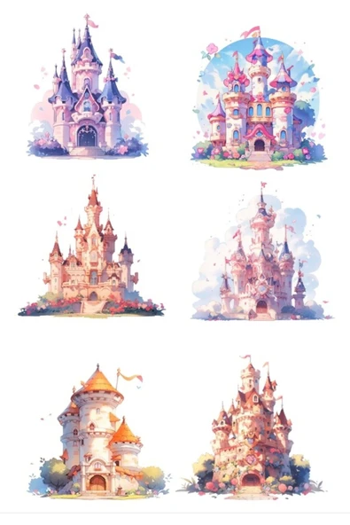 Şato ve Kaleler Sticker Set 2