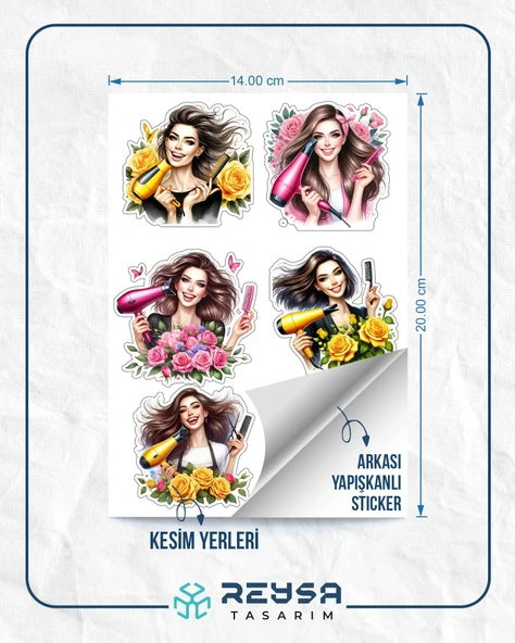 Kuaför Sticker Set - 2