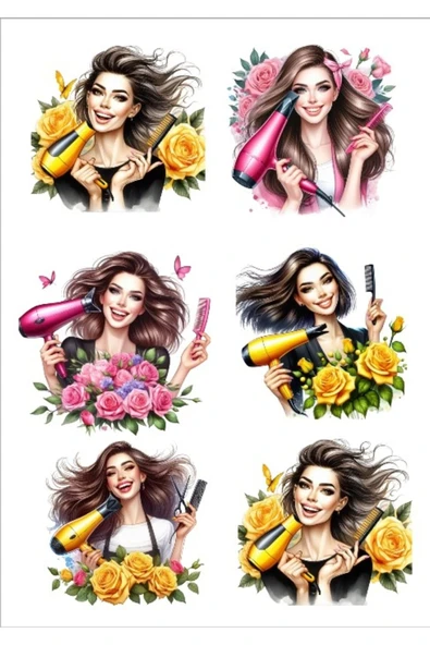 Kuaför Sticker Set