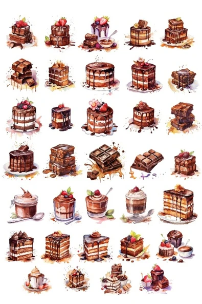 Pastalar Sticker Set ürün görseli 1