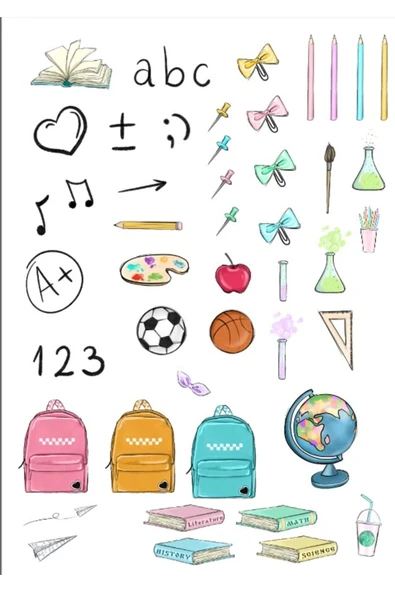 Okul Meteryalleri Sticker Set 2