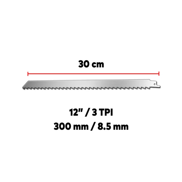 Tilki Kuyruğu Kemik Kesme Testeresi Kurban Et Paslanmaz Çelik Bıçak Buz Kesme Bıçağı Ağzı Ucu 30 cm - 3