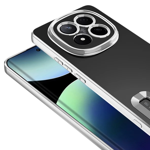 Zipax  Xiaomi Redmi Note 14 Pro Plus Kılıf Silikon Kenarları Lazer Renkli Zr-Omega