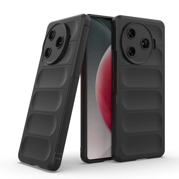Zipax  Tecno Spark 30 Pro Kılıf Kasisli Silikon Zr-Etnik