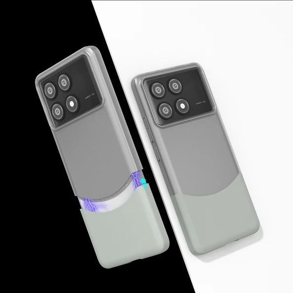Zipax  Poco X6 Pro Kılıf Şık Tasarım Mıknatıslı Magesafe Özellikli Zr-Duble