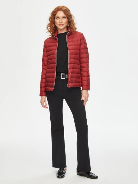 Faik Sönmez Minimalist Uzun Kol Kadın Kışlık Mont - 7