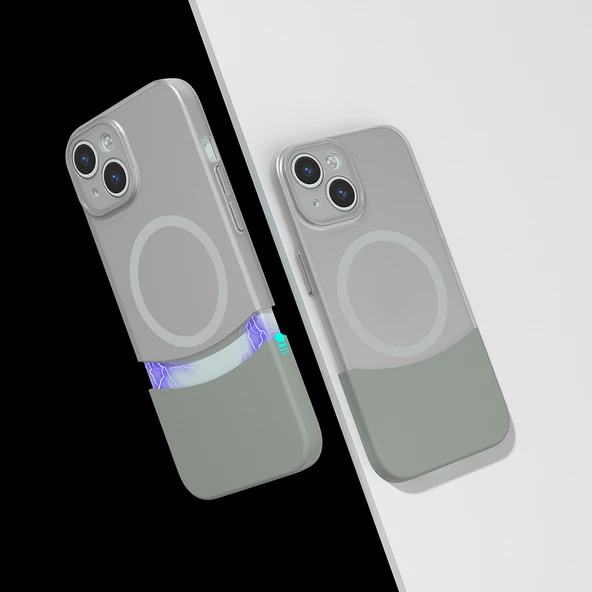 Zipax  Apple iPhone 13 Kılıf Şık Tasarım Mıknatıslı Magesafe Özellikli Zr-Duble