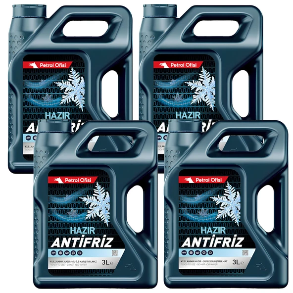 Rtu Hazır Yeşil Antifriz -40°c - 3 litre (4 Adet, 1 Koli)
