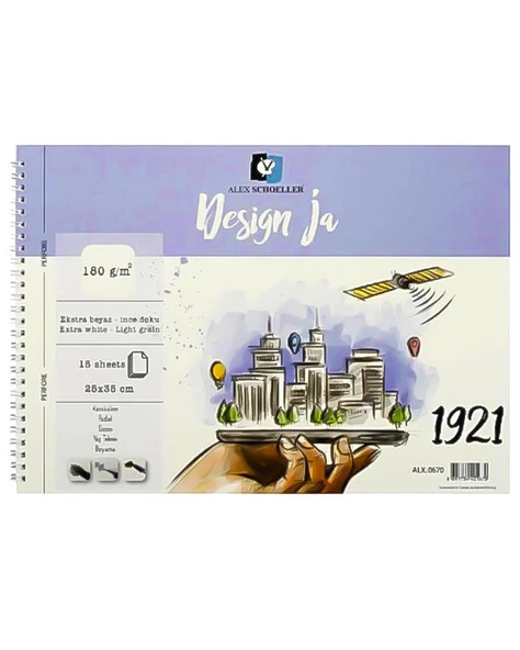 Alex Schoeller Design Ja Teknik Çizim Defteri 25x35 ALX0670