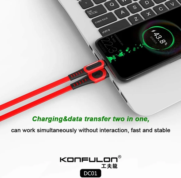 Zipax  Casper Via P2 V4 V5 V8 V8c V9 Şarj Kablosu Micro USB Yassı 1Metre 2.4A - Resim 4