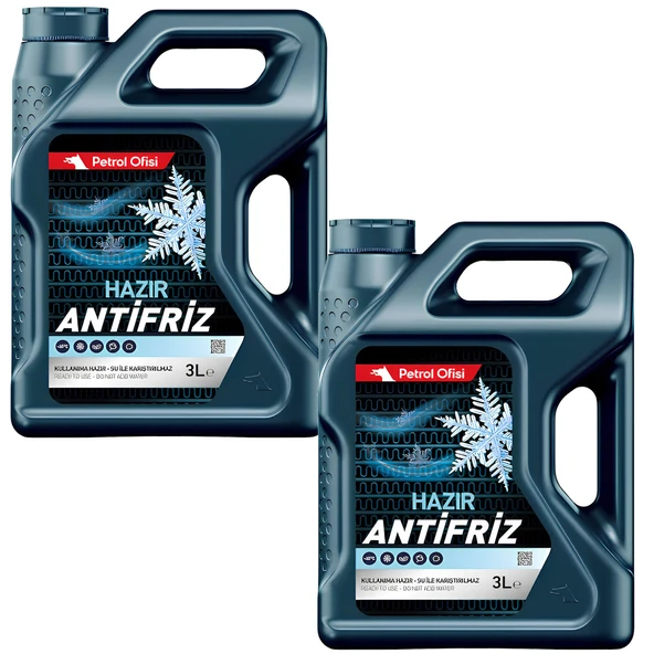 Petrol Ofisi Rtu Hazır Yesil Antifriz -40°c - 3 Litre (2 ADET)