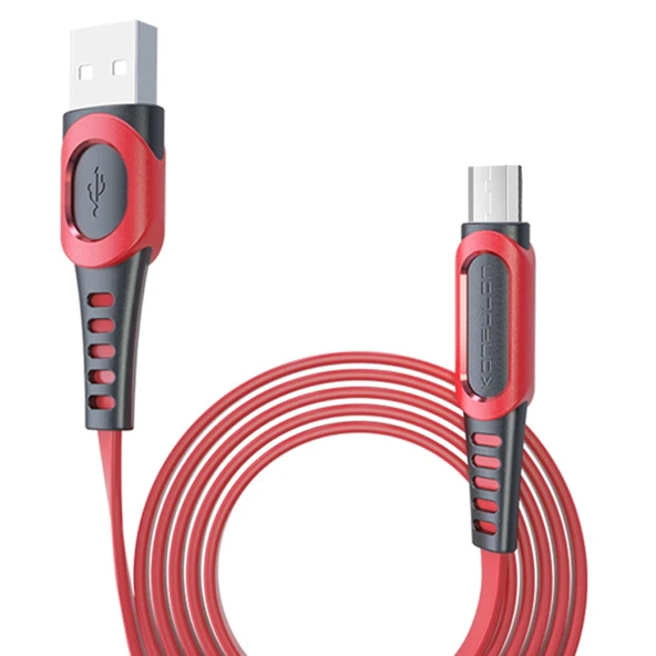 Zipax  Oppo A12 A15 A15sA31 Şarj Kablosu Micro USB Yassı 1Metre 2.4A ürün görseli 1