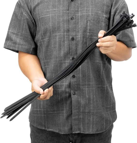 630 mm x 9 mm Uzun Ağır Hizmet Kablo Bağı 10 adet - Resim 4