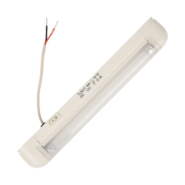 Mega Oto Market 6W 12V Karavan 27 cm Elektronik Floresan Kabin Tavan Lambası - Mavi Işık