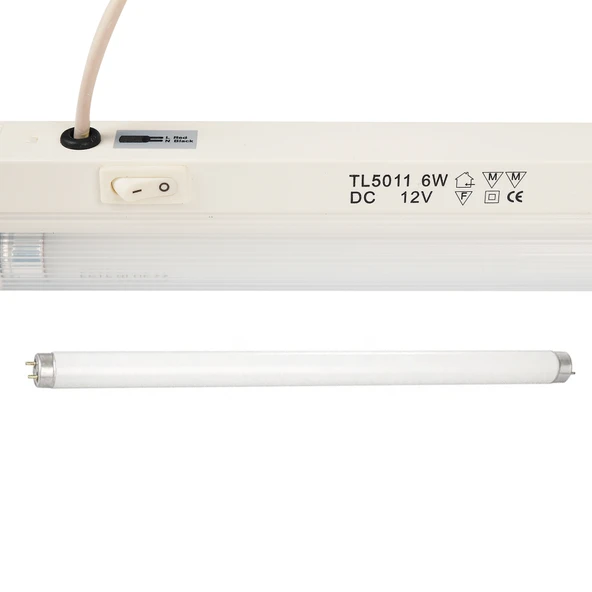 Mega Oto Market 6W 12V Karavan 27 cm Elektronik Floresan Kabin Tavan Lambası - Mavi Işık - 2