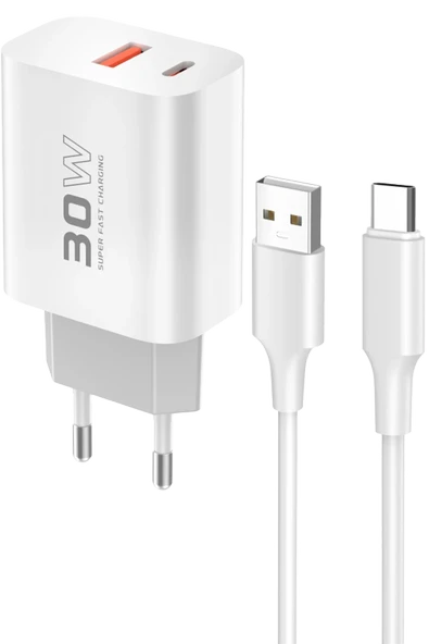 Zipax  Casper VIA A40 E30 E30 Plus E4 F20 Şarj Aleti 30W Type-C SET - C89Q