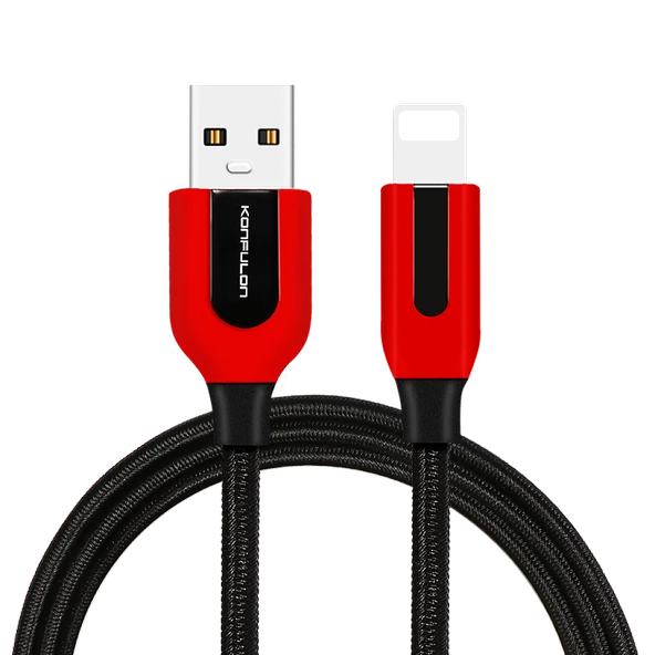 Zipax  Apple İphone 7 - 8 - 7 Plus - 8 Plus Şarj Kablosu Hasır Lightning 1m 3A