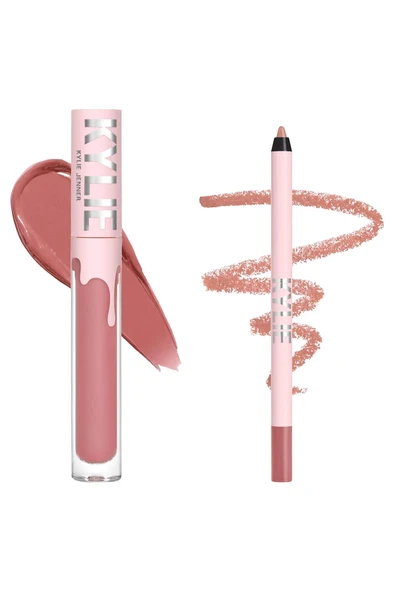Kylie Dudak Kalemi ve Yarı Mat Likit Ruj Set 705 Charm