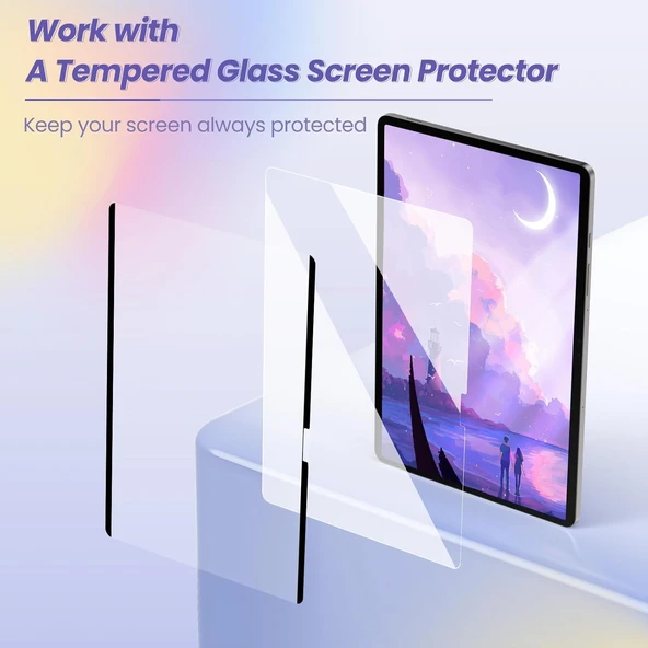 Samsung Galaxy Tab S10 Fe Plus 13.1ınç Ekran Koruyucu Manyetik (Mıknatıslı) Kağıt Hissiyatlı Sm-x626 - 6