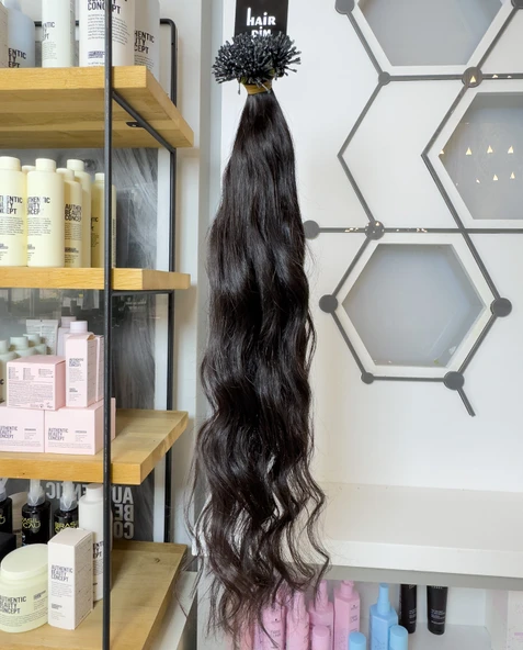 HairPim Jakarta (0.8 Gr) Doğal Kestane 50 Adet70 Cm Yeni Nesil Kaynak Saç