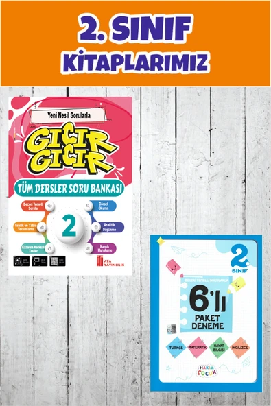 2.Sınıf Gıcır Gıcır Tüm Dersler Soru Bankası+ 6 lı Paket Deneme