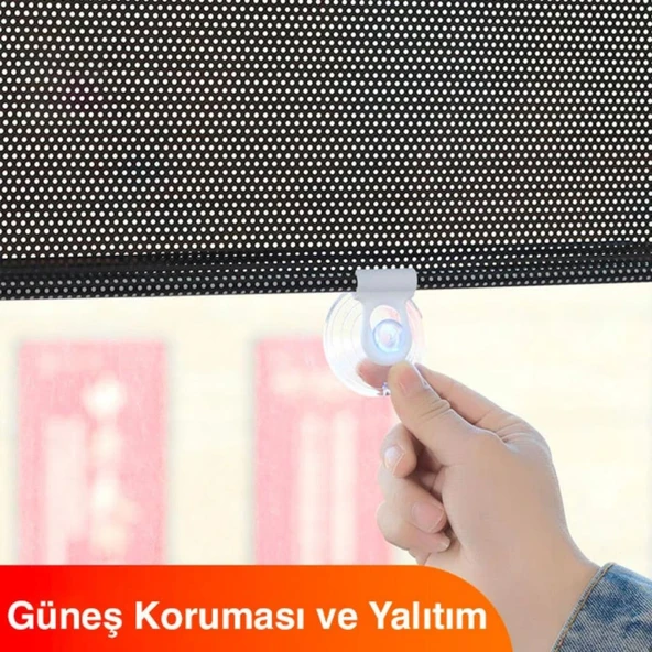 Polham 40x60 Cm Geri Çekilebilen Araç İçi Ön Cam Güneşlik, Ev Tipi Cam Güneşlik UV Engelleyici Perde - 5