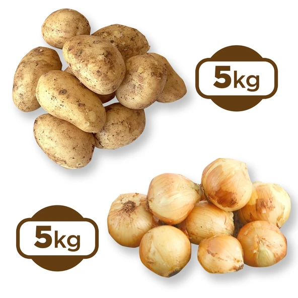 GELTAT Patates Taze 5 Kg + Kuru Soğan 5 kg