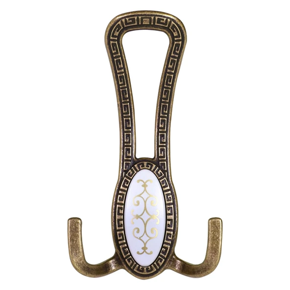 Metal Portmanto Vestiyer Duvar Dolap Elbise Mobilya Kapı Askısı Askılığı Askılık Antik Sarı - Resim 5