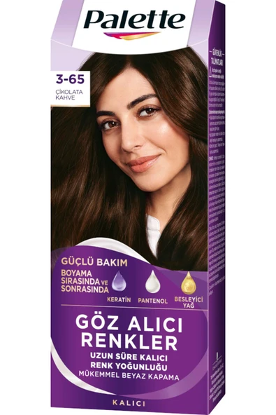 Palette Saç Boyası Göz Alıcı Renk 3-65 Çikolata Kahve