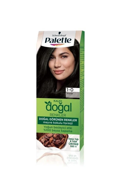 Palette Kalıcı Doğal Renkler Saç Boyası 1-0 Siyah X 3 Adet - 4