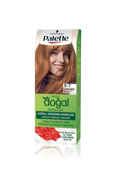 Palette Kalıcı Doğal Renkler Saç Boyası 9-7 Doğal Açık Bakır X 3 Adet - 4