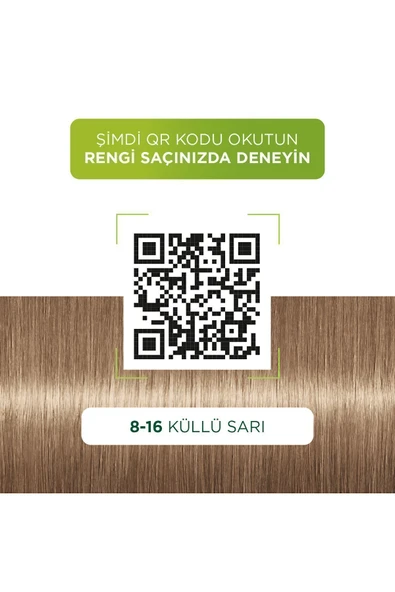 Palette Kalıcı Doğal Renkler Saç Boyası 8-16 Küllü Sarı - 3