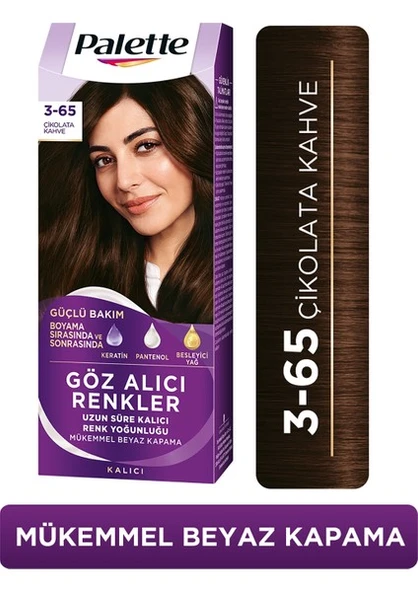Palette Saç Boyası Göz Alıcı Renk 3-65 Çikolata Kahve ürün görseli