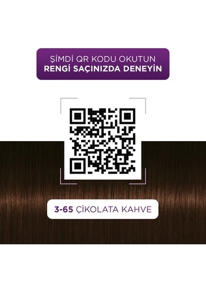 Palette Saç Boyası Göz Alıcı Renk 3-65 Çikolata Kahve - Resim 5