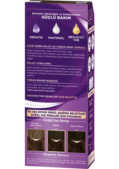 Palette Saç Boyası Göz Alıcı Renk 3-65 Çikolata Kahve - Resim 4