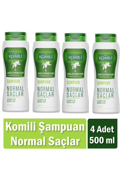 Komili Normal Saçlar İçin Vegan Temel Bakım Şampuanı 500 ML x 4 Adet ürün görseli