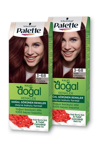 Palette Kalıcı Doğal Renkler 3-68 Kızıl Çikolata X 2 Adet - 2