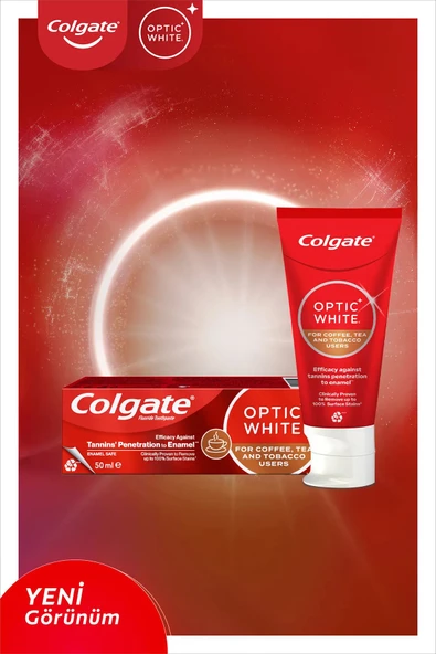 Colgate Optic White Kahve,Çay ve Tütün 50 ml x 2 Adet + Optic White Parıldayan Beyazlık 50 ml x 2 Adet - 3
