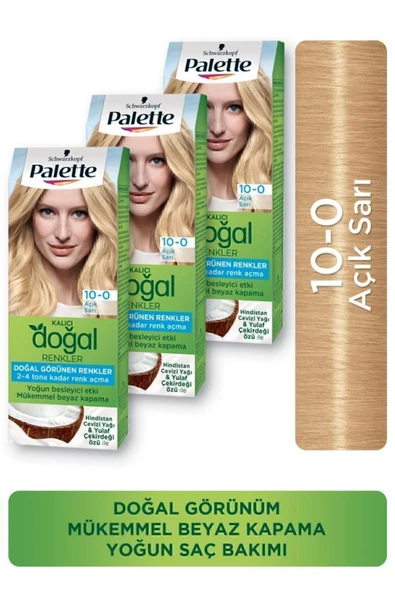 Palette Kalıcı Doğal Renkler Saç Boyası 10-0 Açık Papatya X 3 Adet ürün görseli