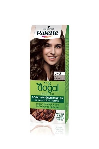 Palette Kalıcı Doğal Renkler Saç Boyası 5-0 Açık Kahve X 3 Adet - 4