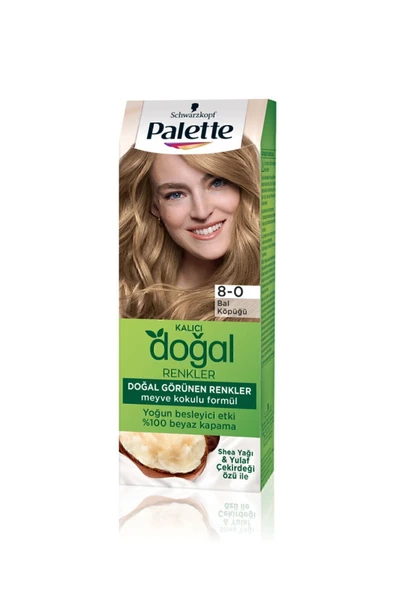 Palette Kalıcı Doğal Renkler Saç Boyası 8-0 Bal Köpüğü - Resim 2