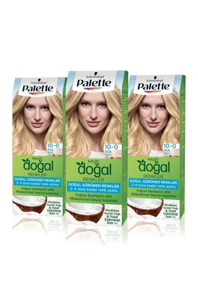 Palette Kalıcı Doğal Renkler Saç Boyası 10-0 Açık Papatya X 3 Adet - Resim 2