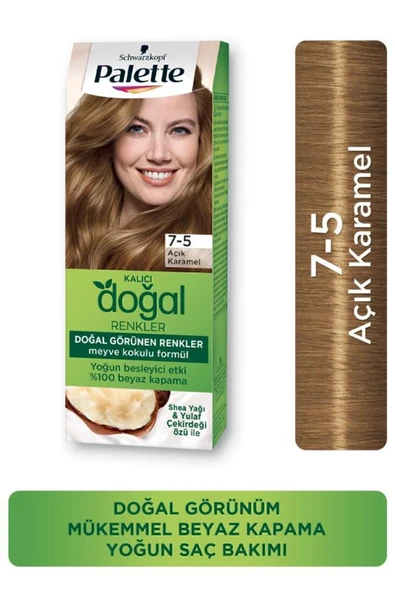 Palette Kalıcı Doğal Renkler Saç Boyası 7-5 Açık Karamel X 3 Adet - Resim 3