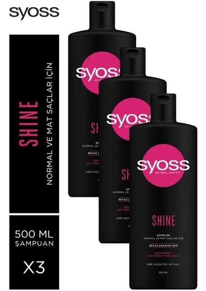 Syoss Shine Şampuan 500 ml x 3 Adet ürün görseli