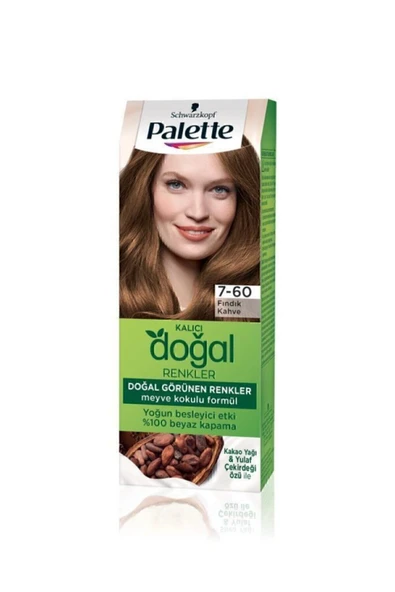 Palette Palette Kalıcı Doğal Renkler Saç Boyası 7-60 Fındık Kahve - 2
