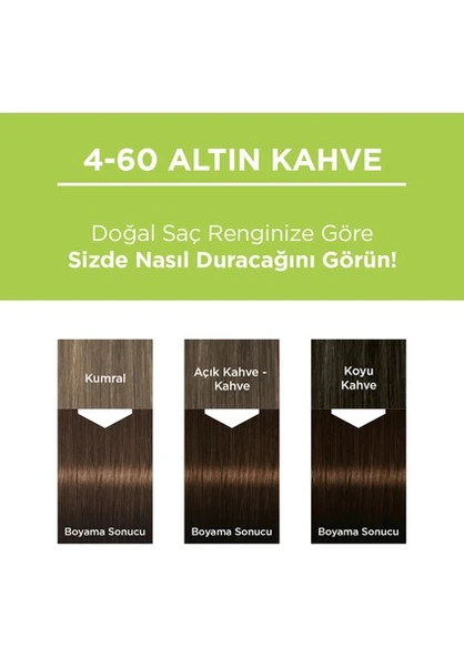 Palette Kalıcı Doğal Renkler Saç Boyası 4-60 Altın Kahve - Resim 6